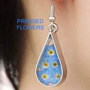 🌼Pressed Flower Earrings, free of Nickel & Lead